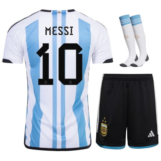 Camiseta Niños Messi Argentina 3 Estrellas